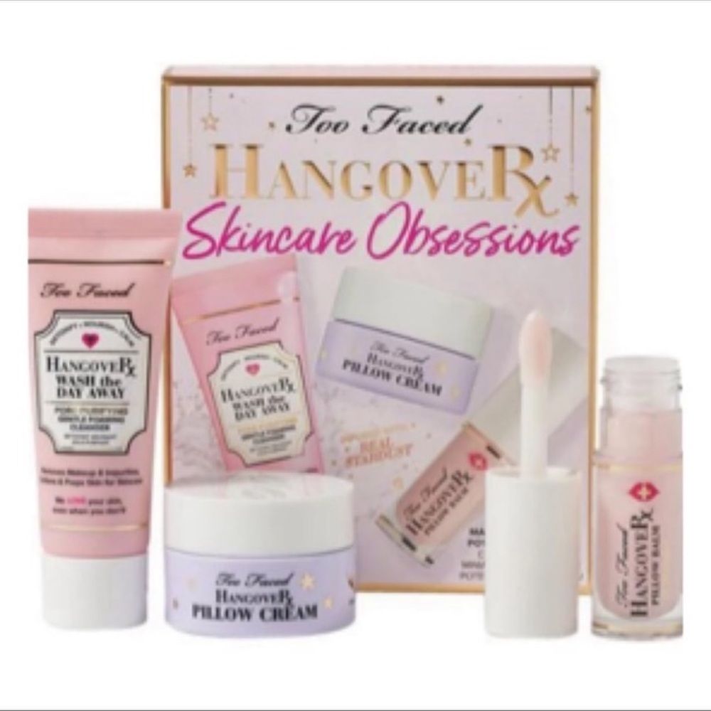 TOO FACED HANGOVER RX SKINCARE OBSESSIONS LIMITED EDITION MINI SET NWT